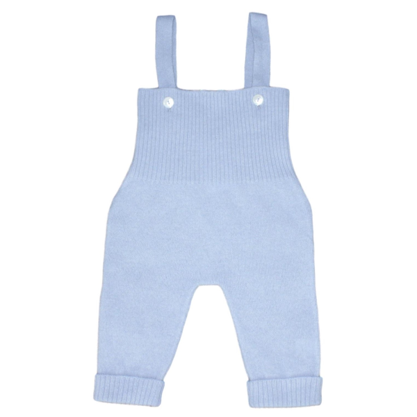 Pantaloncino misto cashmere con vita alta e bretelle - Nonna Magali