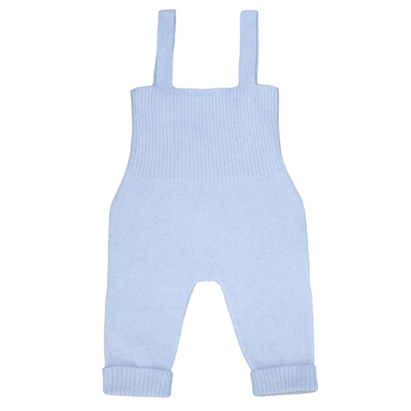 Pantaloncino misto cashmere con vita alta e bretelle - Nonna Magali