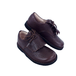 Scarpe inglesine con lacci e frangia amovibile suola scura style 702 - Nonna Magali