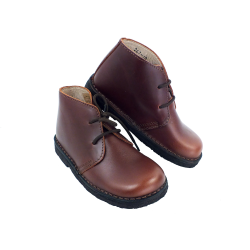 Scarpe polacchine in pelle con lacci e suola scura style 267 - Nonna Magali