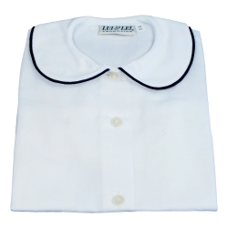 Camicia cotone M/L colletto tondo piatto profilo coda di topo - Lui & Lei
