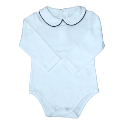 Body cotone bianco M/L colletto tondo colorato coda di topo - Magia di Nonna