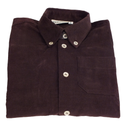 Camicia con colletto button down in velluto - Lui & Lei