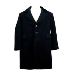 Cappotto classico misto lana colletto in velluto stile anni '60 per bimbo - Sinthesi