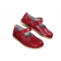 Scarpe in pelle con decoro forato chiusura strappo suola chiara style 701 - Nonna Magali