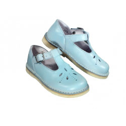 Scarpe in pelle decoro forato a fiore chiusura con fibbia style 793 - Nonna Magali