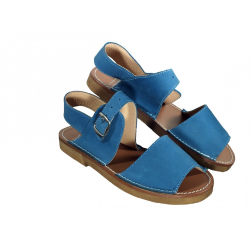 Sandalo Francesco in pelle chiusura con fibbia stile 2456 fratino - Nonna Magali