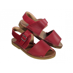 Sandalo Francesco in pelle chiusura con fibbia stile 2456 fratino - Nonna Magali