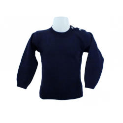 Pullover/Girocollo cotone con bottoni laterali - Nonna Magali