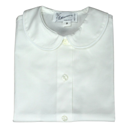 Camicia cotone M/C a sbuffo colletto tondo coda di topo - PettiRosso