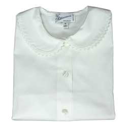 Camicia cotone M/C a sbuffo colletto tondo profilo serpentina - PettiRosso