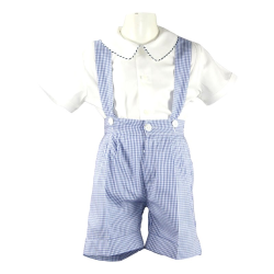 Bermuda cotone con bretelle staccabili - PettiRosso