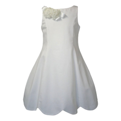 Scamiciato elegante cotone piquet con fiore - Mariella Burani