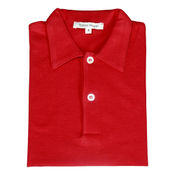 Polo cotone piquet tinta unita manica corta colletto a punta - Nonna Magali