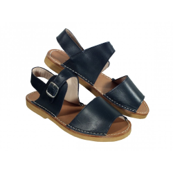 Sandalo Francesco in pelle chiusura con fibbia stile 2456 fratino - Nonna Magali