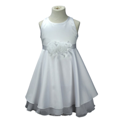 Scamiciato elegante cintura in raso con fiori applicati - Mariella Burani