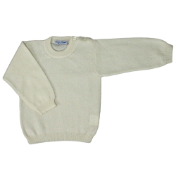 Pullover/Girocollo cashmere con bottoni laterali SX - Nonna Magali