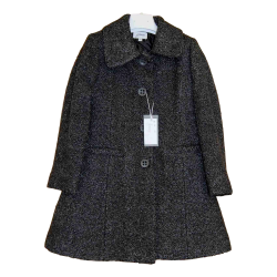 Cappotto classico lana boucle interno trapuntato colore grigio - Gattinoni
