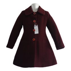 Cappotto classico misto lana colore prugna - Gattinoni