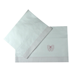 Lenzuolo lettino in cotone sopra + federa - Fiocco