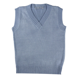 Gilet maglia cotone-seta con scollo a V - Nonna Magali