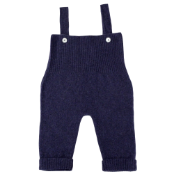 Pantaloncino misto cashmere con vita alta e bretelle - Nonna Magali