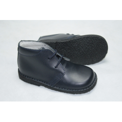 Scarpe polacchine in pelle con lacci  rinforzo caviglia e suola scura - style 267 - Nonna Magali
