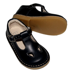 Sandalo in pelle con occhietti chiusura con fibbia suola in para naturale style 792 -Nonna Magali