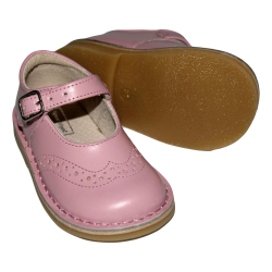Scarpe in pelle con decoro a coda di rondine chiusura  con fibbia suola in para chiara style 789 - Nonna Magali