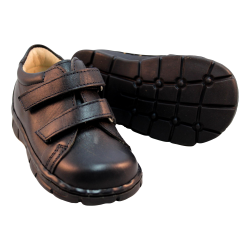 Scarpa in pelle tempo libero chiusura con velcro a strappo - Nonna Magali