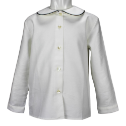  Camicia caldo cotone M/L colletto tondo piatto profilo coda di topo in scozzese - Lui & Lei