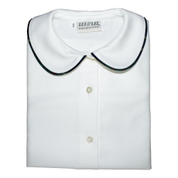  Camicia caldo cotone M/L colletto tondo piatto profilo coda di topo in scozzese - Lui & Lei