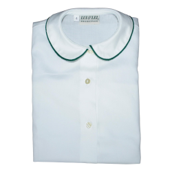 Camicia cotone M/L colletto tondo piatto profilo coda di topo - Lui & Lei
