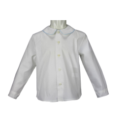 Camicia cotone M/L colletto a punta bordato - PettiRosso