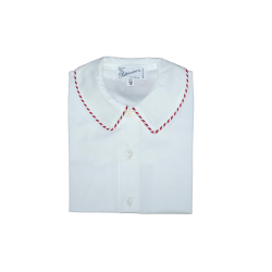 Camicia cotone M/C colletto a punta bordato - PettiRosso