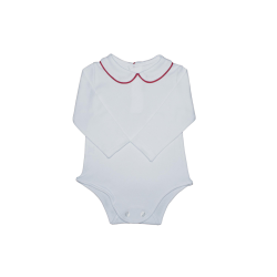Body cotone bianco M/L colletto tondo colorato coda di topo - Magia di Nonna