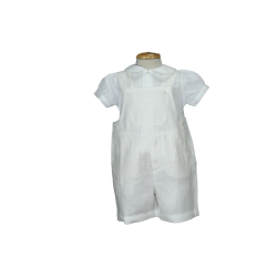 Salopette misto lino con tasche - PettiRosso
