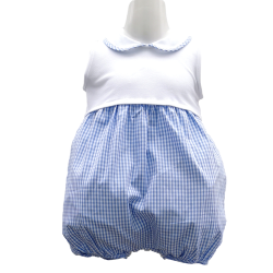 Pagliaccetto cotone piquet bianco e parte inferiore varie fantasie colletto con  profilo abbinato - Magia di Nonna