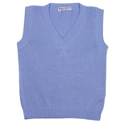 Gilet in maglia di cotone con scollo a V - Magia di Nonna