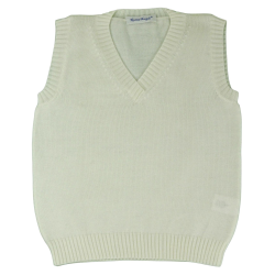 Chaleco de lana merino con cuello en V - Magia di Nonna
