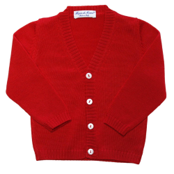 Cardigan lana merinos scollo V allacciatura a coste verso DX - Magia di Nonna
