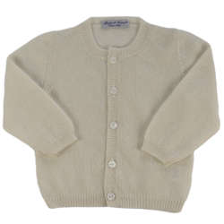 Cardigan cashmere collo coreana profili coste allacciatura DX - Magia di Nonna