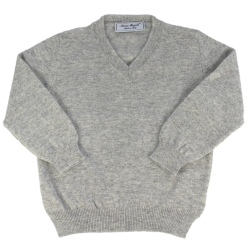 Pullover/Scollo a V lana merinos finezza 12 - Nonna Magali