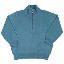 Pullover mezza zip in lana merinos - Nonna Magali