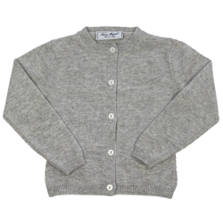 Cardigan lana merinos finezza 12 collo coreana allacciatura SX - Nonna Magali