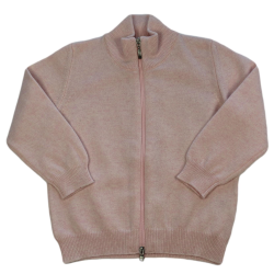 Jersey de lana merino calibre 12 con cuello alto de doble abertura - Nonna Magali