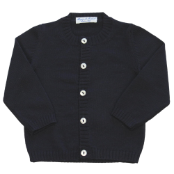 Cardigan lana merinos collo coreana allacciatura a coste verso DX - Magia di Nonna