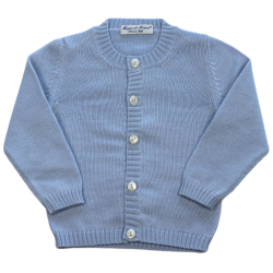 Cardigan lana merinos collo coreana allacciatura a coste verso DX - Magia di Nonna