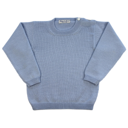 Pullover/Girocollo lana merinos con bottoni laterali - Magia di Nonna