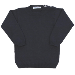 Pullover/Girocollo lana merinos con bottoni laterali - Magia di Nonna